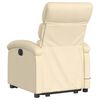 vidaXL Fauteuil inclinable de massage Cr&egrave;me Tissu