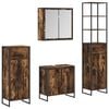 vidaXL Ensemble de mobilier de salle de bain 4 pc Ch&ecirc;ne fum&eacute;