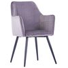 vidaXL Chaises &agrave; manger lot de 2 gris velours