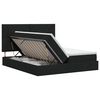 vidaXL Lit de Rangement avec t&ecirc;te de lit Noir 200 x 200 cm Tissu