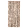 vidaXL Rideau anti-mouches beige et marron fonc&eacute; 90x220 cm chenille