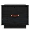 vidaXL Table de chevet Noir 40x34x35 cm Bois de pin solide