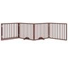 vidaXL Porte pour chien pliable &agrave; 4 panneaux, marron, 320 cm, bois de peuplier