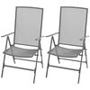 vidaXL Ensemble &agrave; manger de jardin 3 pcs Acier Anthracite