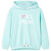 Sweat &agrave; capuche pour enfants aqua clair 104