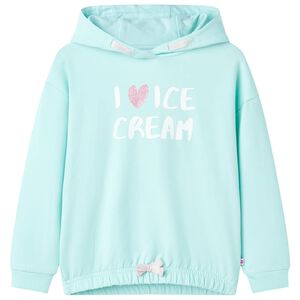 vidaXL Sweat &agrave; capuche pour enfants aqua clair 104