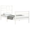 vidaXL Cadre de lit sans matelas blanc 100x200 cm bois massif