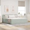 vidaXL Lit de Rangement avec matelas Gris clair 160 x 200 cm Velours