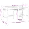 vidaXL Lit mezzanine enfants avec tunnel sans matelas 80x200 cm