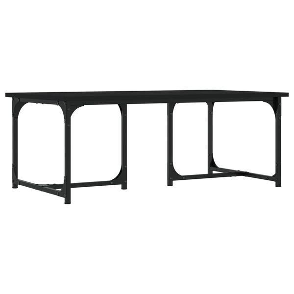 vidaXL Table basse Noir 90x50x35 cm Bois d'ing&eacute;nierie
