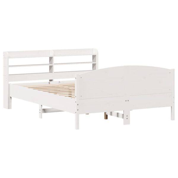 vidaXL Cadre de lit sans matelas blanc 120x200 cm bois de pin massif