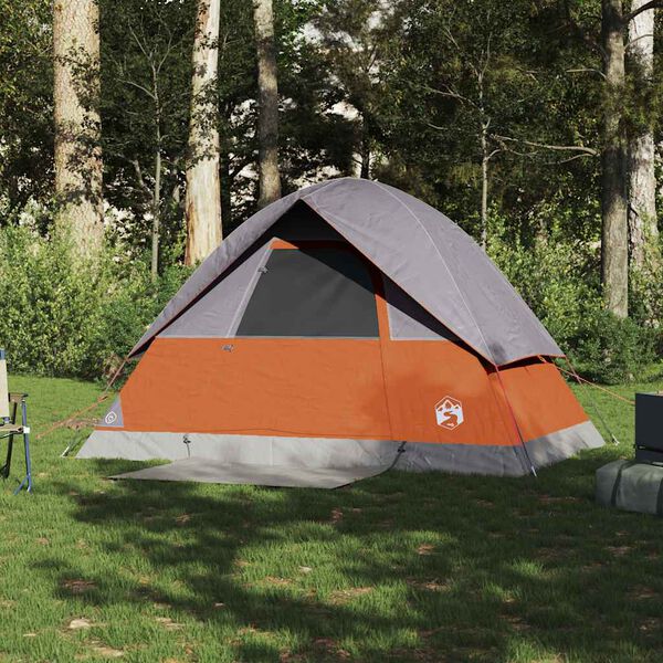 vidaXL Tente de camping à dôme 2 personnes orange imperméable