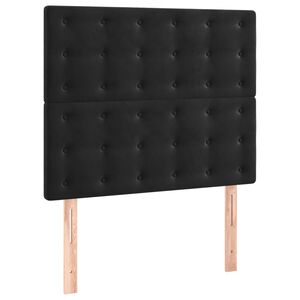 vidaXL T&ecirc;te de lit Noir 80x5x118/128 cm Velours
