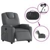 vidaXL Fauteuil de massage inclinable &eacute;lectrique gris similicuir