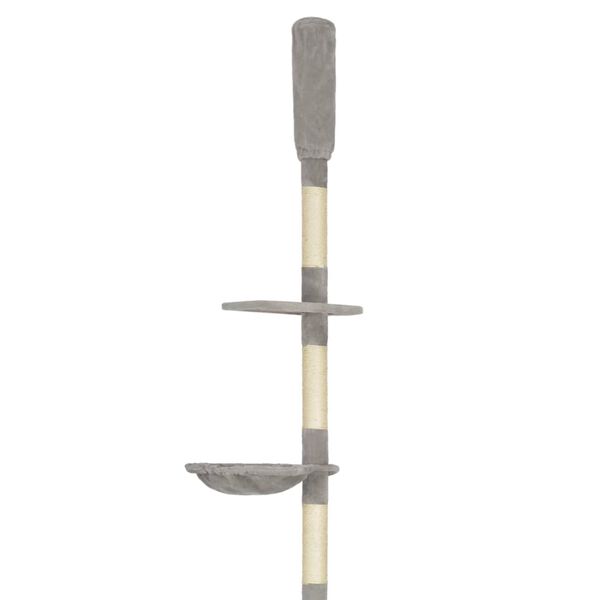vidaXL Arbre &agrave; chat avec griffoirs en sisal Gris 260 cm