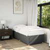 vidaXL Cadre de lit sans matelas gris fonc&eacute; 90x200 cm tissu