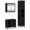 vidaXL Ensemble de mobilier de salle de bain 3 pc Ch&ecirc;ne noir