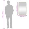 vidaXL Miroir mural Dor&eacute; 50x80 cm Rectangulaire