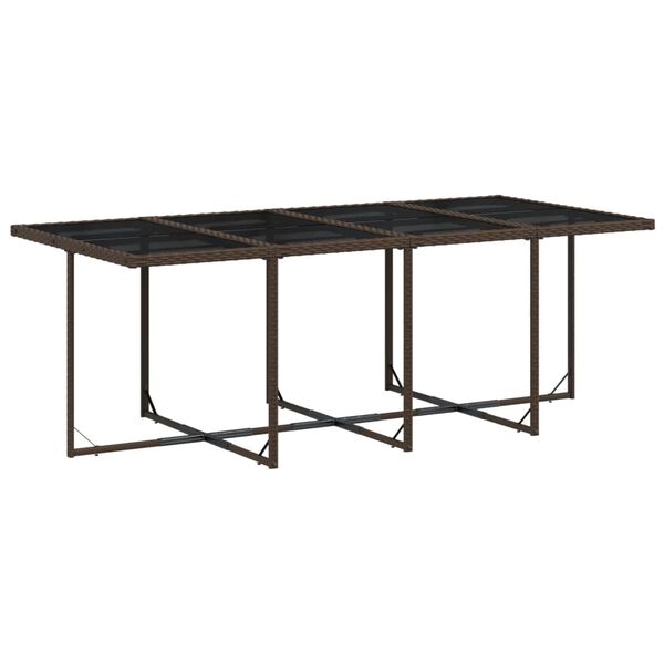 vidaXL Ensemble &agrave; manger de jardin avec coussins 13 pcs marron rotin