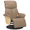 vidaXL Fauteuil inclinable de massage repose-pieds cappuccino