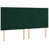 vidaXL Sommier &agrave; lattes de lit matelas et LED Vert fonc&eacute; 180x200 cm