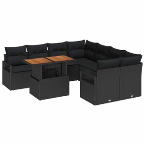 vidaXL Ensemble de canap&eacute; de jardin 9 pc 8-Nombre de places