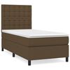 vidaXL Sommier &agrave; lattes de lit avec matelas Marron fonc&eacute; 100x200 cm