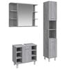 vidaXL Ensemble d'armoires de salle de bain 3 pcs sonoma gris