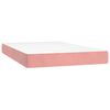 vidaXL Sommier &agrave; lattes de lit avec matelas LED Rose 120x200cm Velours