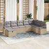 vidaXL Ensemble de Canap&eacute;s 8 pcs Beige et Gris clair polyrotin