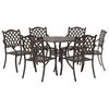 vidaXL Ensemble de salle &agrave; manger pour jardin 7 pcs Bronze