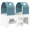 vidaXL Lit avec Tunnel 4 pcs Blanc et bleu clair Bois d'ing&eacute;nierie