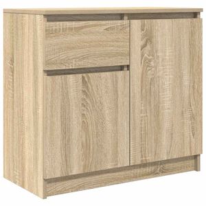 vidaXL Buffet avec tiroir ch&ecirc;ne sonoma 71x35x65 cm bois d'ing&eacute;nierie