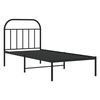 vidaXL Cadre de lit m&eacute;tal sans matelas avec t&ecirc;te de lit noir 80x200 cm
