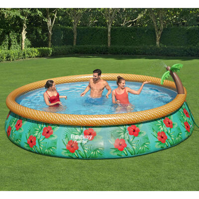 Bestway Ensemble de piscine gonflable Paradise Palms 457x84 cm