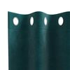 vidaXL Rideaux occultants 2 pcs Vert fonc&eacute; 140 x 260 cm Velours