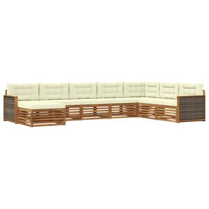 vidaXL Ensemble de canap&eacute;s d'ext&eacute;rieur 8 pcs Naturel et Cr&egrave;me