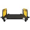 vidaXL Remorque de v&eacute;lo jaune tissu oxford et fer