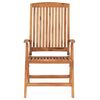 vidaXL Chaises inclinables de jardin et coussins lot de 8 Teck solide
