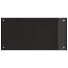 vidaXL Protection de cuisine 2 pcs Noir 80 x 40 cm verre tremp&eacute;