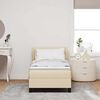 vidaXL Lit &agrave; ressorts avec matelas Cr&egrave;me 80 x 200 cm tissu