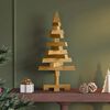 vidaXL Arbres de Noël avec support Marron 60 cm Bois massif en pin