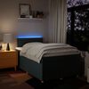 vidaXL Sommier &agrave; lattes de lit avec matelas bleu 120x190 cm tissu