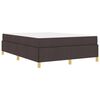 vidaXL Cadre de lit avec matelas Marron fonc&eacute; 140 x 190 cm tissu