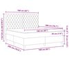 vidaXL Lit &agrave; ressorts avec matelas Bleu fonc&eacute; 160 x 200 cm tissu