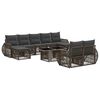 vidaXL Ensemble de canap&eacute; de jardin 10 pc Gris et Gris fonc&eacute; polyrotin