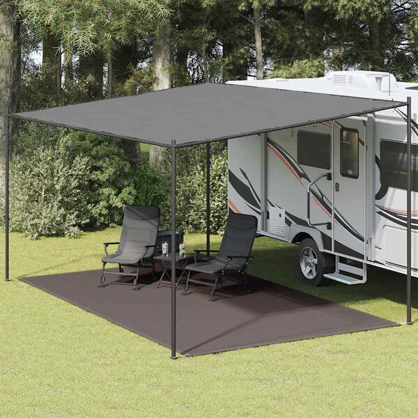vidaXL Tapis de tente 300 x 500 cm Anthracite