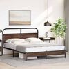 vidaXL Cadre de lit sans matelas 150x200 cm ch&ecirc;ne marron
