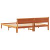 vidaXL Cadre de lit avec t&ecirc;te de lit Brun cire 180 x 200 cm Pin massif