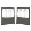 vidaXL Mur de tente de f&ecirc;te 2 pc 200 x 195 cm Anthracite PE et acier